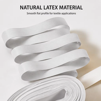Ruban élastique en latex à largeur personnalisée, à nervures plates, pour la couture en usine et les accessoires vestimentaires