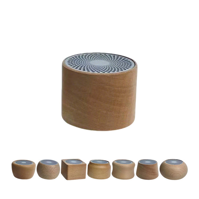 2026 Promotional Gift Retro Style Wooden Speaker Eco-friendly Bamboo Portable Stereo Wireless Speaker for Home Outdoor Office