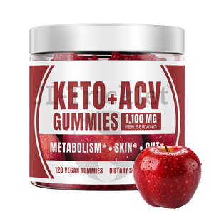 علامة تجارية خاصة منخفضة موك لسان كيتو ACV المتقدم مع جذر الخطمي مع الأم: mg Keto Plus gumies ACV Gummies - Product Image 1