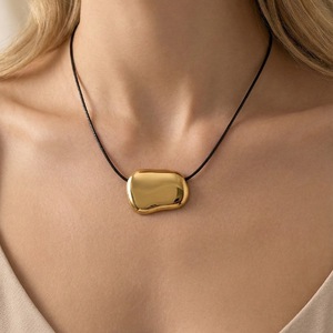 Collana con Ciondolo Geometrico Quadrato in Acciaio Inossidabile Placcato Oro 18K, Catena a Corda, per Donna, Uso Quotidiano - Product Image 2