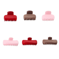 Pince à cheveux minimaliste en plastique PC 5-9,5 cm, élégante, de haute qualité, couleur unie