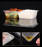 Boîtes de préparation de repas personnalisées OEM de qualité alimentaire avec 2 compartiments empilables pour pique-niques, événements en plein air, approvisionnement en gros
