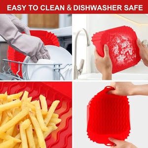 Cuscinetti in silicone riutilizzabili da 9 pollici <span class=keywords><strong>per</strong></span> <span class=keywords><strong>friggitrice</strong></span> <span class=keywords><strong>ad</strong></span> <span class=keywords><strong>aria</strong></span>, <span class=keywords><strong>accessori</strong></span> <span class=keywords><strong>per</strong></span> <span class=keywords><strong>friggitrice</strong></span> <span class=keywords><strong>ad</strong></span> <span class=keywords><strong>aria</strong></span> da 5-8QT <span class=keywords><strong>per</strong></span> cottura al forno, arrosto e microonde - Product Image 6