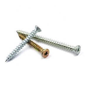 สกรูคอนกรีตเหล็กกล้าคาร์บอนคุณภาพสูง หัว Torx ชุบสังกะสี ขายดีจากโรงงาน - Product Image 2