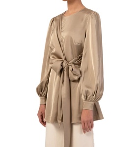 Satin Blouse Latest Design Muslim Tops 2023 <strong>Modest</strong> Blouses &amp; Shirts <strong>Modest</strong> Blouses Muslin <strong>Clothes</strong> Women - Product Image 5