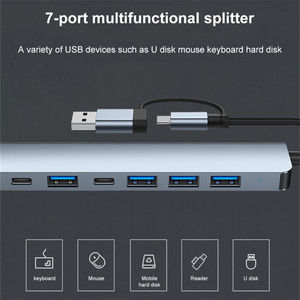 <span class=keywords><strong>7</strong></span>-in-1 dual-head multi-function ความเร็วสูง 3.0 ฮับ usb อะแดปเตอร์ 8-in-1 2.0/3.0 usb C hub - Product Image 6
