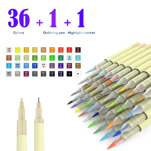 KHY 36 Color Acrylic Paint Markers With Outlining Pen And <strong>Highlight</strong> Marker Permanent Ink Straight Liquid Acrylic Marker - Product Image 4