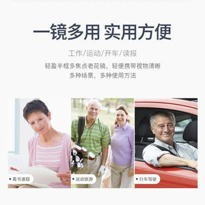 Lunettes de lecture en alliage de titane, monture complète, protection contre la lumière bleue, unisexe, verres PC, indice 1.56, DD1022724856 - Product Image 4