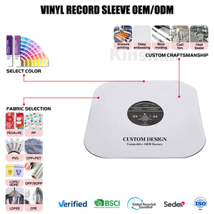 Housse extérieure personnalisée avec logo imprimé en usine, pochettes en carton pour disques vinyles, 12 pouces, 10 pouces, 7 pouces - Product Image 1
