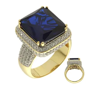 Anéis de prata para homens, joias de luxo personalizadas, finas, anéis turcos 14k 18k, pedras de gema chapeada em ouro 925