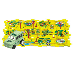 Jouet d'assemblage de voiture d'avion électrique, <span class=keywords><strong>Puzzle</strong></span> de dinosaure, jouet de voiture de Rail - Product Image 1