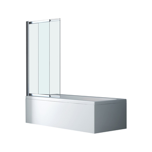 Bandeja rectangular con bisagras cromadas, puerta de <span class=keywords><strong>ducha</strong></span> de bañera plegable de vidrio transparente, <span class=keywords><strong>Panel</strong></span> de pantalla cuadrada deslizante para hoteles - Product Image 1