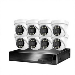 Kit de Vigilância <span class=keywords><strong>NVR</strong></span> POE Xiongmai de 8 Canais com Visão Noturna e Armazenamento em Disco Rígido, Câmera Dome Hemisférica Interna 8MP 4K - Product Image 1