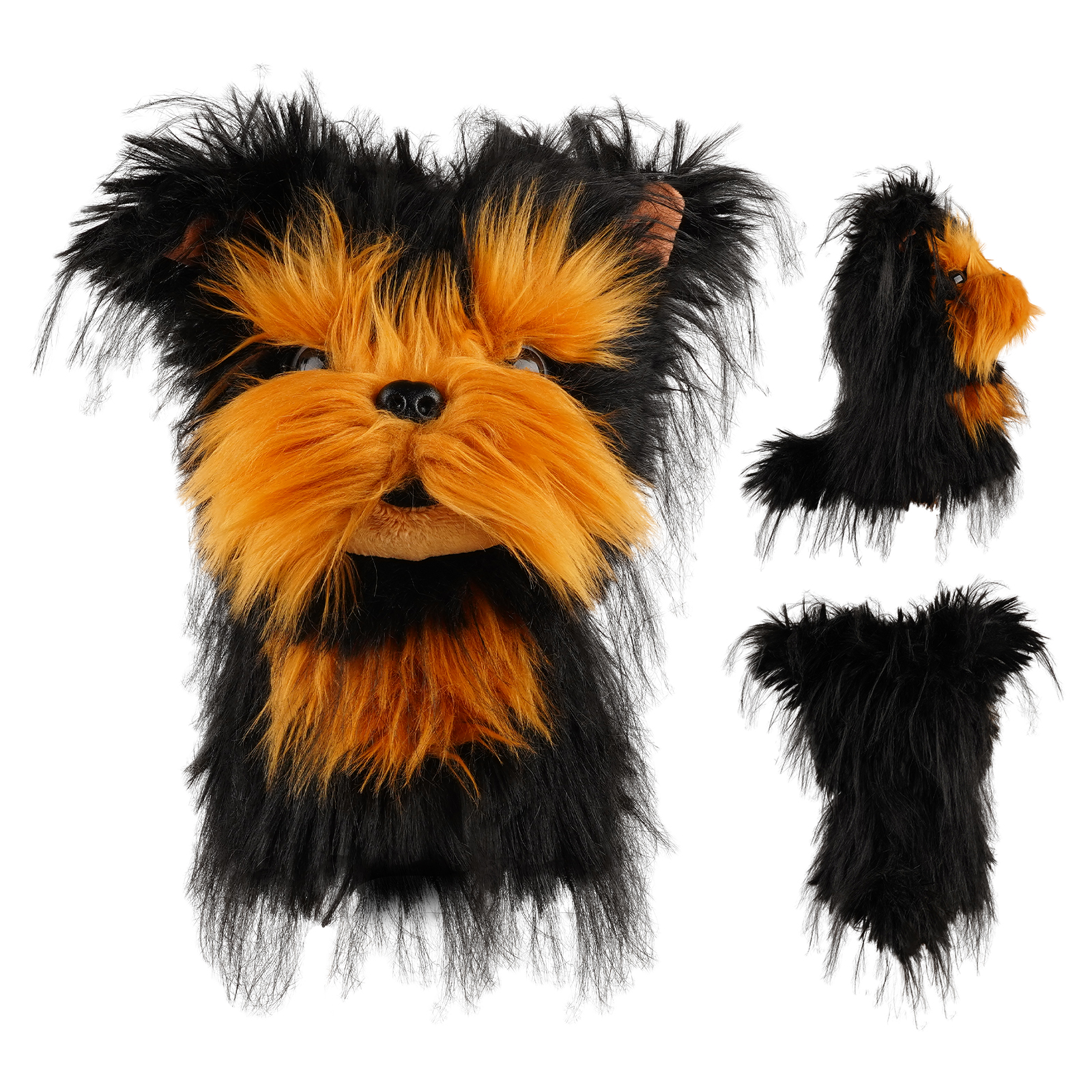Chauffeur Yorkshire Terrier en peluche orange