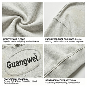 Fabricante de Sudaderas con Capucha para Hombre, 500 g/m², de Gran Gramaje, Personalizadas, con Corte y Confección a Medida, Estilo Oversize, Lavado Desgastado y Corto - Product Image 3