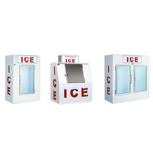 Deux marchandises de glace d'intérieur de portes ont mis de la glace en sac 85 Cu. Ft. Congélateur à glace de capacité