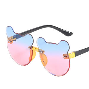 Lunettes de soleil tendance pour bébé, lunettes de soleil de luxe pour enfants, lunettes de soleil sans monture pour garçons, lunettes de soleil ours en peluche, lunettes de soleil pour petites filles, lunettes de soleil pour enfants - Product Image 5