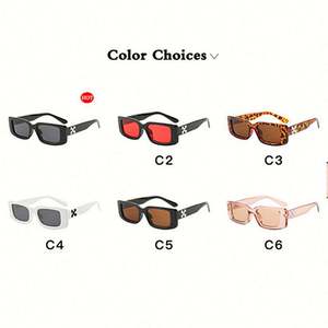 Lunettes de soleil carrées noires vintage personnalisées 2022 pour hommes, protection UV400, monture en X, petites lunettes rectangulaires pour femmes - Product Image 6