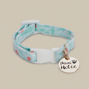Collar de Perro de Algodón Estampado de Diseño Moderno, Elegante y de Lujo, Talla S, Suave, Duradero, con Hebilla Estilosa, Personalizable y Ajustable - Product Image 3