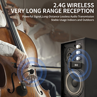 Penerima Mikrofon Instrumen Nirkabel XTUGA KX dengan Suction Cup/Clip-on untuk Gitar, Biola, Akordeon, dan Penguat Suara