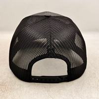 Casquette Trucker en Cuir Personnalisée avec Patch, Nœuds, Badge Note de Musique Argyle, Gris Noir, Dos en Maille, Visière Courbée, Respirante, Imperméable, Réglable
