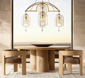 Nuovo arrivo di lusso tavoli moderni mobili da cucina in <span class=keywords><strong>legno</strong></span> massello rovere tavole tavoli da pranzo - Product Image 2