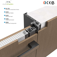 Porte intérieure moderne sans cadre en bois massif MULTISHADES avec mécanisme de verrouillage dissimulé et surface finie pour salle de bain, salon, entrée