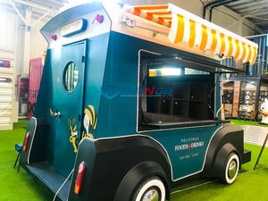 Classic Mobile Dining Truck Kitchen Stainless Steel <b>Trailer</b> Multifunctional Wheeled Freezer Customized - Product Image 4
