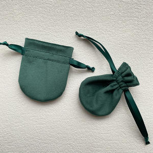 Petites pochettes colorées de luxe en forme de gourde, sacs à cordon en velours pour bijoux - Product Image 2