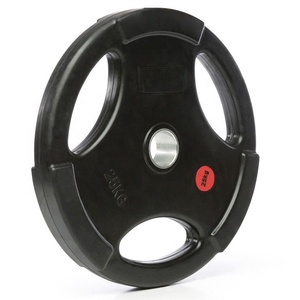 Piastra per pesi in gomma nera Pro piastra per pesi da palestra piastre per pesi in gomma per economia paraurti - Product Image 1