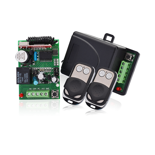 DC 12V 10A 1CH 433MHz Relay Wireless RF Remote Control Switch Module Receiver With Transmitter