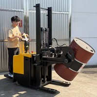 Chariot élévateur à tambour électrique robuste Huize 500 kg, adapté aux fûts d'huile de 55 gallons