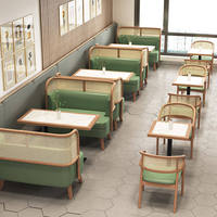 Table et chaises de restaurant en bois de style japonais, mobilier de restaurant, banquettes de restaurant, table et chaises de salle à manger, ensemble de salle à manger