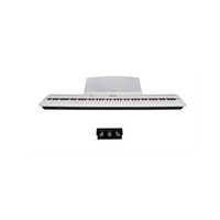Piano numérique électronique pour studios d'enregistrement ; Clavier en plastique de qualité professionnelle avec USB/MIDI, design compact, 128 polyphonies