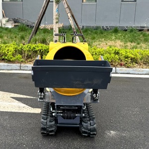 Mini bétonnière sur chenilles en caoutchouc 300L, bétonnière mobile auto-chargeante à vendre - Product Image 2