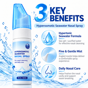 Spray nasal à étiquette privée MBQ, <span class=keywords><strong>eau</strong></span> <span class=keywords><strong>de</strong></span> <span class=keywords><strong>mer</strong></span> hyperosmotique pour l'hygiène quotidienne, rinçage hydratant, soin apaisant, emballage personnalisé - Product Image 3