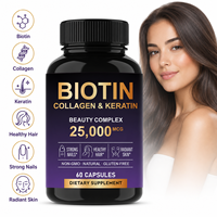 Capsules de Biotine et Collagène en Gros – Supplément de Biotine et Vitamines pour Cheveux, Ongles et Peau – Capsules de Soutien Cheveux, Peau et Ongles