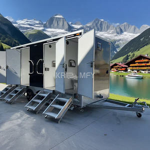 Salle de bain tendance 2025, toilettes mobiles à 4 cabines, remorque de douche, toilettes portables de luxe - Product Image 6