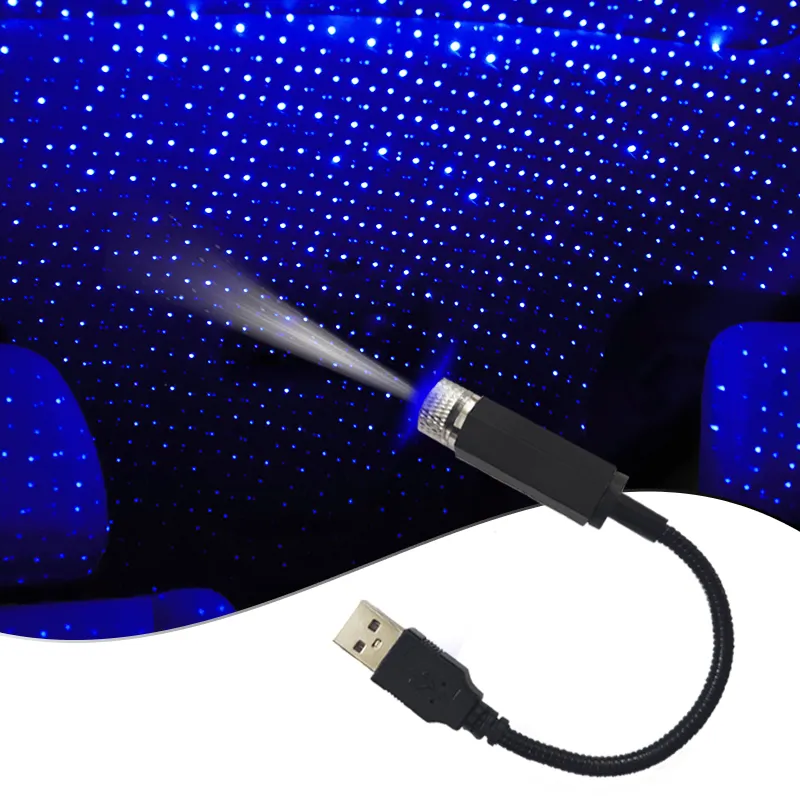 USB 자동차 프로젝터 Led 별이 빛나는 하늘 프로젝터 램프 액세서리 인테리어 장식 자동차 지붕 상단 천장 세인트