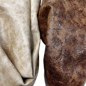 Tissu en cuir huilé vintage multicolore, cuir de vachette vieilli effet Crazy Horse pour sacs, chaussures et meubles - Product Image 4