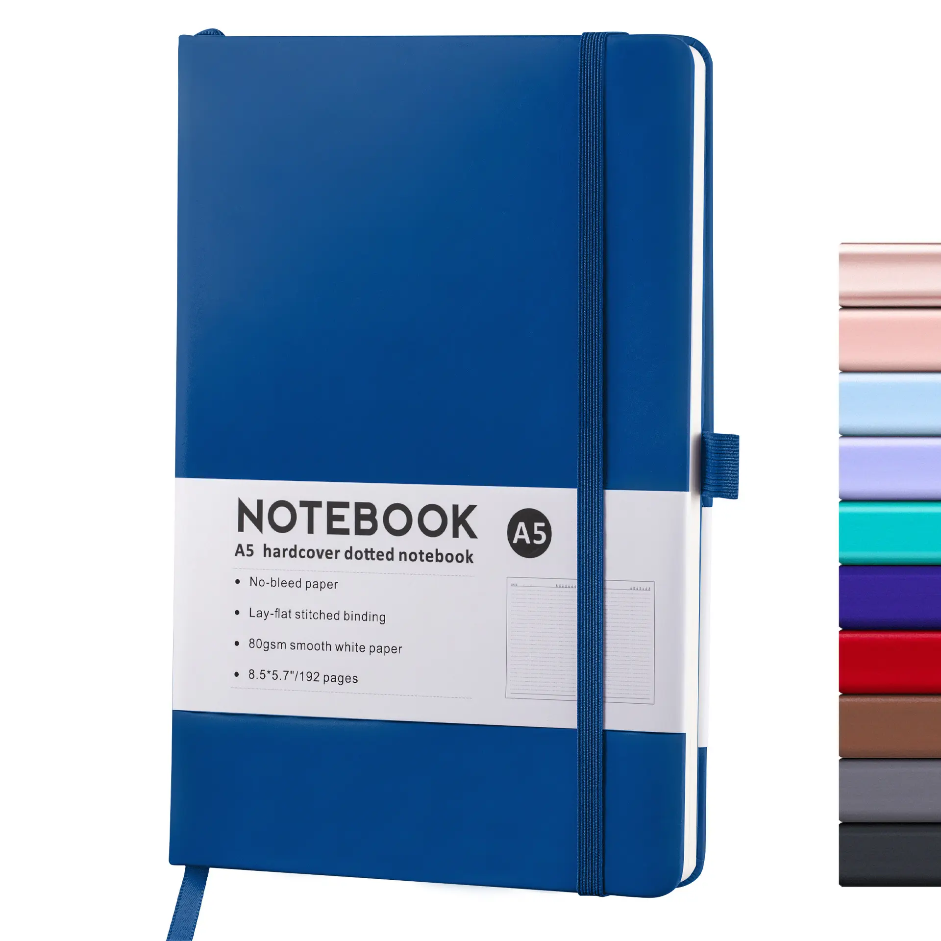 Vente en gros de carnet A6 A5 personnalisé avec sangle élastique carnet de notes avec logo de marque imprimé carnet de notes carnet de notes en cuir PU