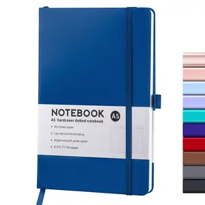 Groothandel Custom A6 A5 Journal Met Elastische Riem Dagboek Notebook Gedrukt Merk Logo Notitieblok Boek Pu Lederen Notebook