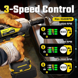 Llave de Impacto a Batería Sin Escobillas AIRFORCE 21V 650 Nm Tipo Martillo Compatible con Baterías <span class=keywords><strong>Milwaukee</strong></span> - Product Image 6