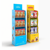 Papier de présentoir en carton haut pliable personnalisé pour vitrine pour sac de nourriture pour chien emballage de collations pour vitrine et présentoirs