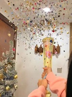 Confettis métalliques en feuille pour feux d'artifice portatifs pour mariages, anniversaires, Nouvel An, remises de diplômes, enterrements de vie de jeune fille - Jouets gonflables automatiques