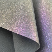 Feuilles de similicuir PU à paillettes épaisses irisées à dégradé de couleurs changeantes - Élastiques et imperméables pour la décoration de canapés et de sacs