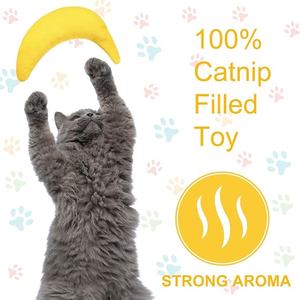 Yeni çevre dostu interaktif muz şekilli tuval malzeme kedi peluş oyuncak catfun <span class=keywords><strong>Pet</strong></span> kedi Catnip oyuncaklar ile eğlenceli için - Product Image 4