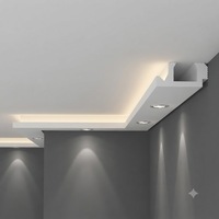 Système complet de corniche de plafond en polyuréthane avec LED et kits d'angle