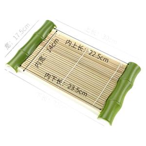 Imitation <b>bamboo</b> cold noodle tray, <b>bamboo</b>-shaped <b>container</b>, creative plating of Japanese sushi and dessert decoration - Product Image 5