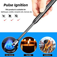 Briquet Arc Vente en Gros Plasma Logo Briquets Rechargeables USB Électrique BBQ pour Cuisine Bougie Électronique en Alliage de Zinc